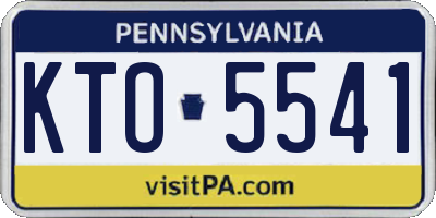 PA license plate KTO5541