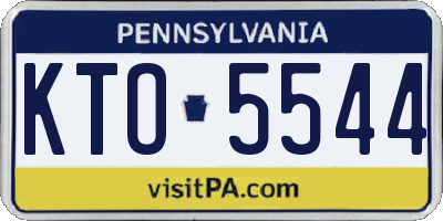PA license plate KTO5544