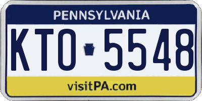 PA license plate KTO5548