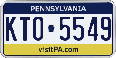 PA license plate KTO5549
