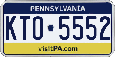 PA license plate KTO5552