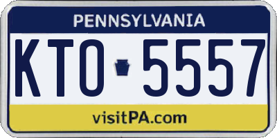 PA license plate KTO5557