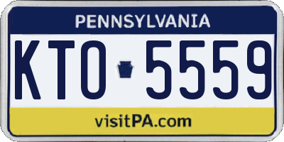 PA license plate KTO5559