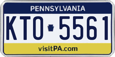 PA license plate KTO5561