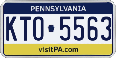 PA license plate KTO5563