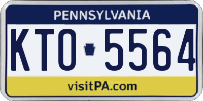 PA license plate KTO5564