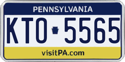 PA license plate KTO5565