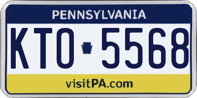 PA license plate KTO5568