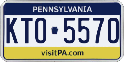 PA license plate KTO5570