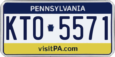 PA license plate KTO5571