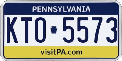 PA license plate KTO5573