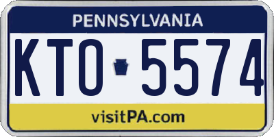 PA license plate KTO5574