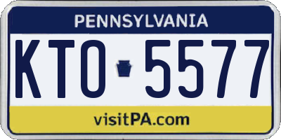 PA license plate KTO5577