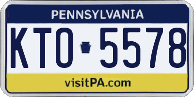 PA license plate KTO5578