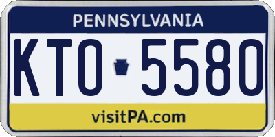 PA license plate KTO5580