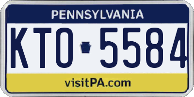 PA license plate KTO5584