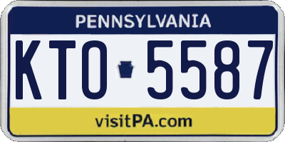 PA license plate KTO5587