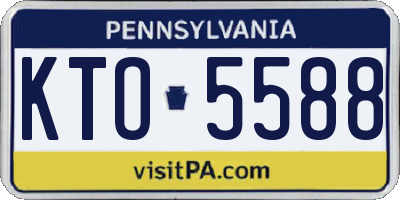 PA license plate KTO5588
