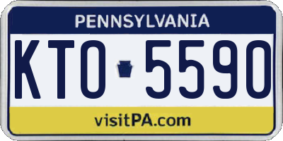 PA license plate KTO5590