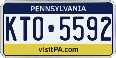 PA license plate KTO5592