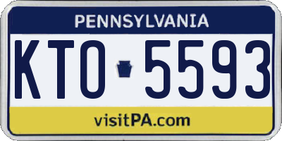 PA license plate KTO5593