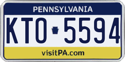 PA license plate KTO5594