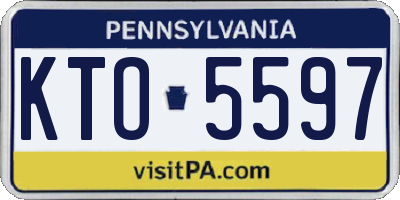 PA license plate KTO5597