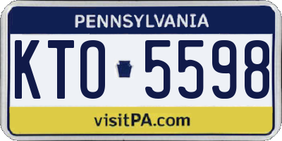 PA license plate KTO5598