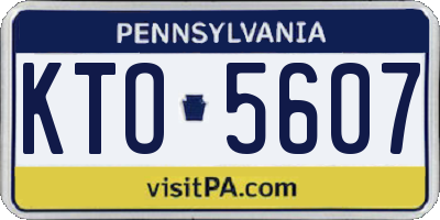 PA license plate KTO5607