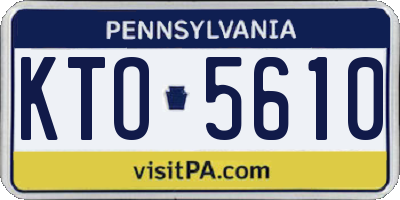 PA license plate KTO5610