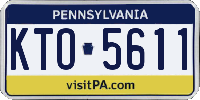 PA license plate KTO5611