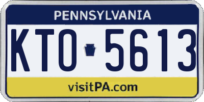 PA license plate KTO5613