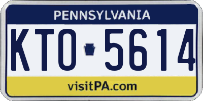PA license plate KTO5614