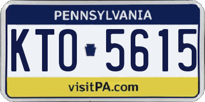 PA license plate KTO5615