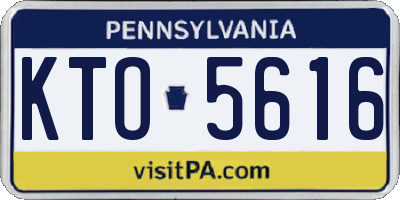 PA license plate KTO5616