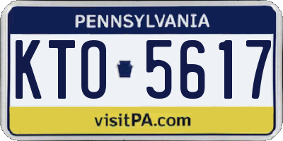 PA license plate KTO5617