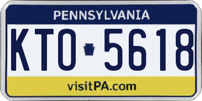 PA license plate KTO5618