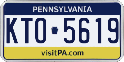 PA license plate KTO5619