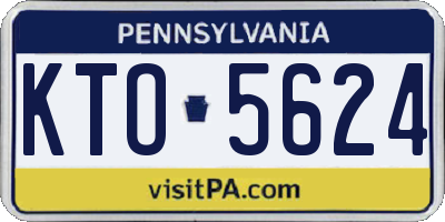 PA license plate KTO5624