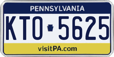 PA license plate KTO5625
