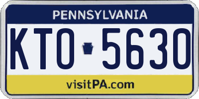 PA license plate KTO5630