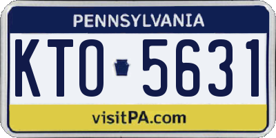 PA license plate KTO5631
