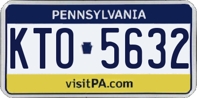 PA license plate KTO5632