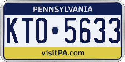 PA license plate KTO5633