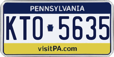 PA license plate KTO5635