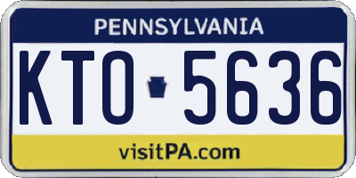 PA license plate KTO5636