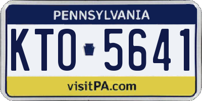 PA license plate KTO5641