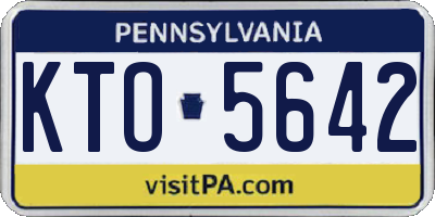 PA license plate KTO5642