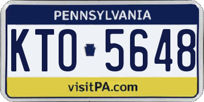 PA license plate KTO5648