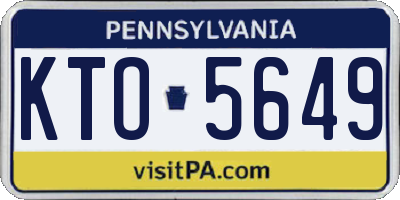 PA license plate KTO5649